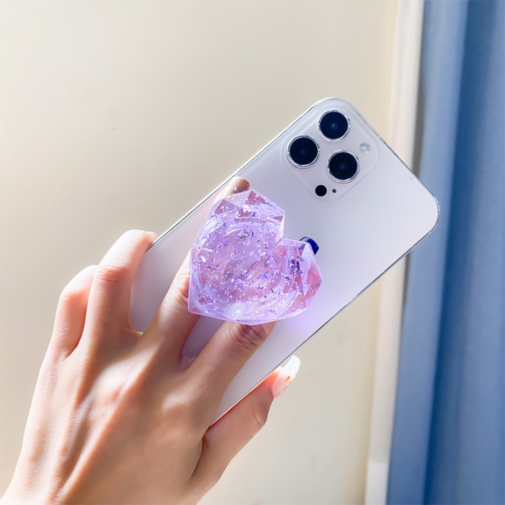 Cute 3D Phone Grip Plastics Love Heart Grip Bracket Phone Holder