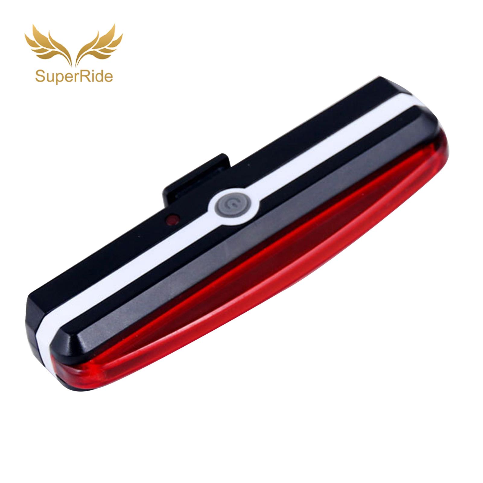 SuperRide Bike Rear Light Usb Rechargeable Bike Tail Light Super Bright Safety Warning Lamp for Night Riding 6 Modes Adjustable Mtb Road Mountain