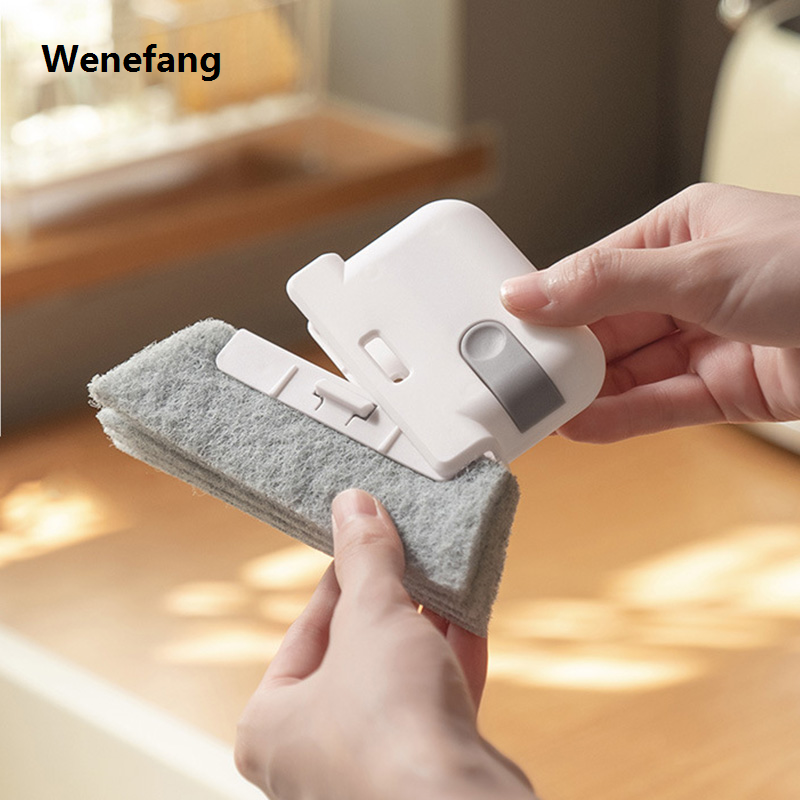 Wenefang Window Groove Cleaning Brush Seam Door Gap Windows Slot Corner Cleaner Brush Scouring Cloth Household Glass Cleaning Tools