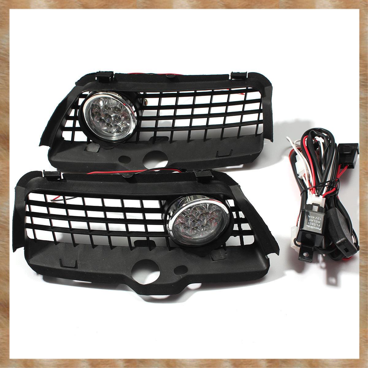Kqueebee Mk3 Golf 1992-1998 Front Bumper Grille 6000K White Led Drl Driving Fog Light Car Accessories