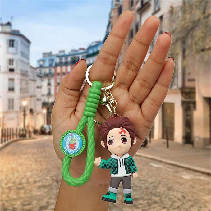 Daiyamondo Slaying Demons in Style: Anime 3D Silicon Keychain