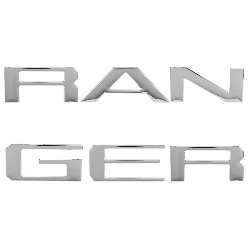(COKP) Insert Letters for Ranger 2019 2020, 3D Raised & Decals Letters, Emblems (Silver)
