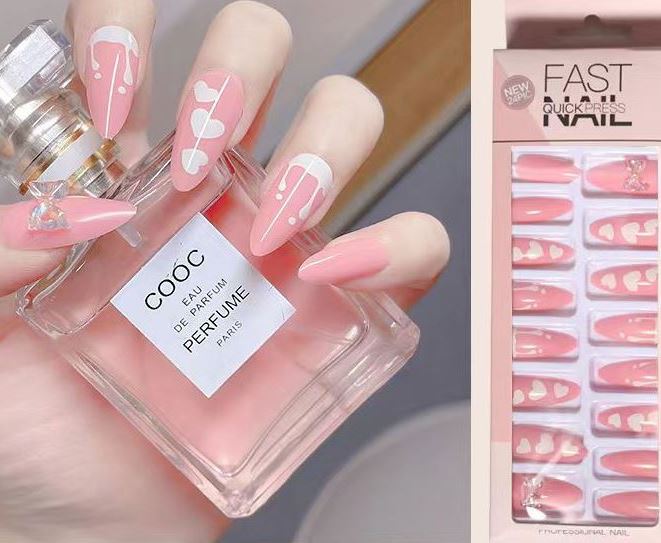 24 Pieces Super Excellent Quality Exquisite Series Fake Nils - Quick Press Artificial Nails