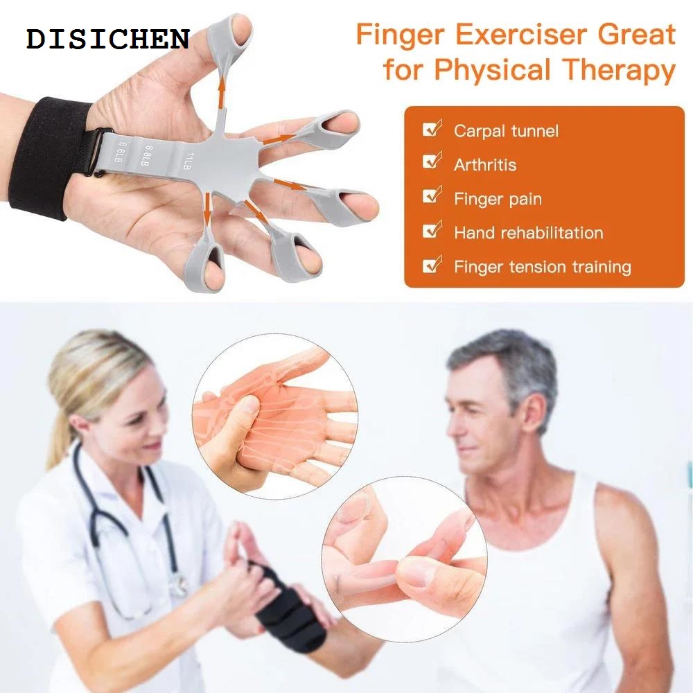 DISICHEN 2025 New Finger Gripper Finger Exerciser Guitar Finger Exerciser 6 Resistant Levels Recovery Physical Tools Hand Strengthener For Patient