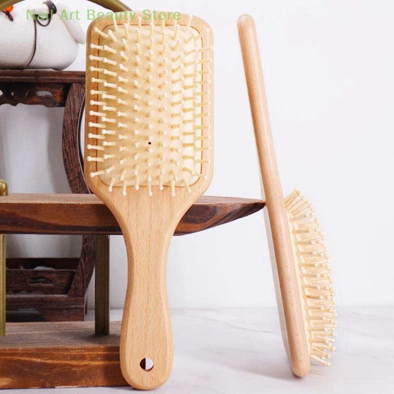Hairbrush Head Massage Wood Combing Brush Care With Steel Needle Scalp Airbag Hair brush