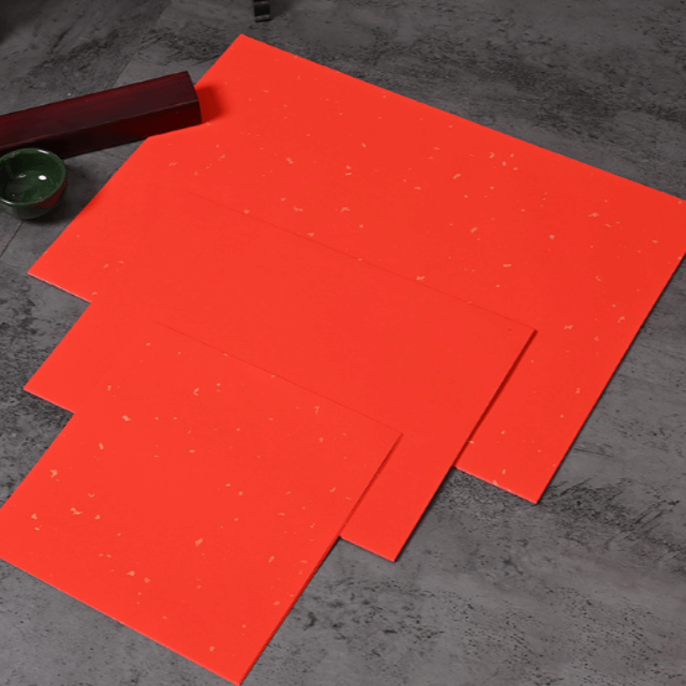 20Pcs Practical Sprinkle Chunlian Duilian Rice Paper 21/34cm Square Gift Wrapping Papers Red Durable Handmade Craft Papers Cut Paper