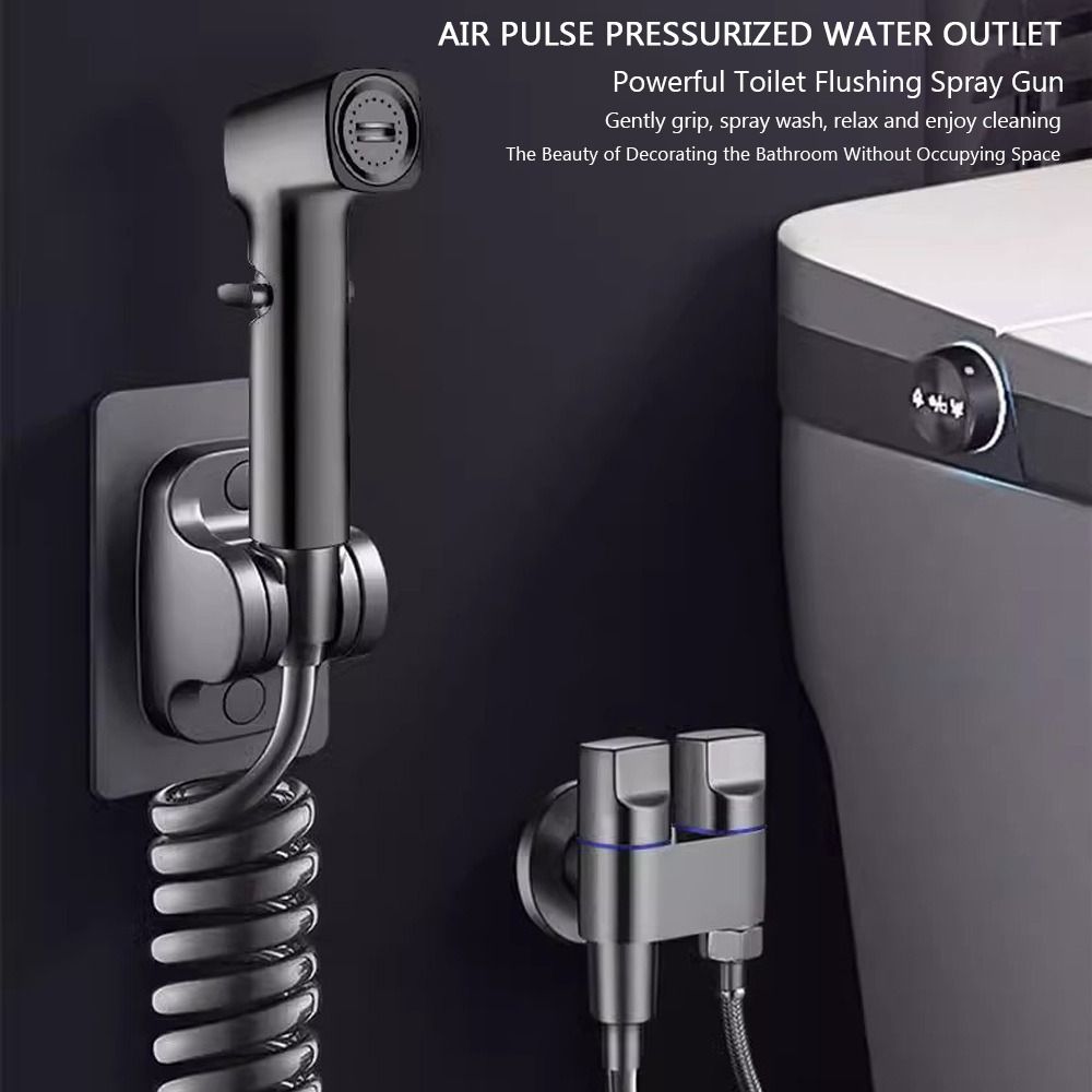 Jet Spray Stainless Steel Toilet Companion Luxury Design Easy To Install Bidet Nozzle High Pressure Convenient Use Handheld Bidet Sprayer Household Use