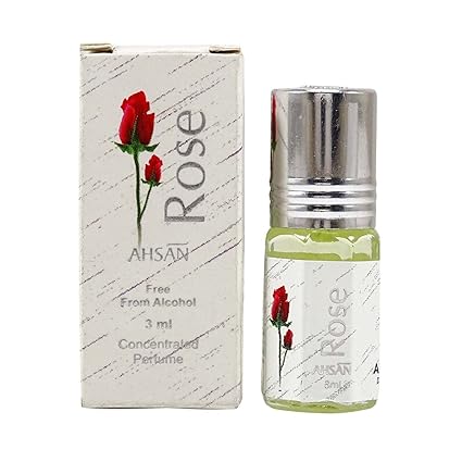 Pack of 2 Ahsan Rose Fresh Roll On Perfume 3ml Concentrated Natural Fragrance Long Lasting Alcohol Free Pocket Perfume for Men & Women | Electro Hub Nepal