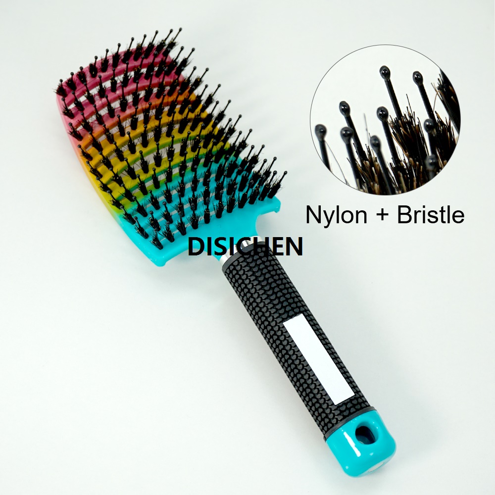 DISICHEN Detangling Hair Brush Bristle Nylon Hair Brush Wet Curly Hair Brush Massage Anti Static Hair Brush Salon Hairdressing Tools New style