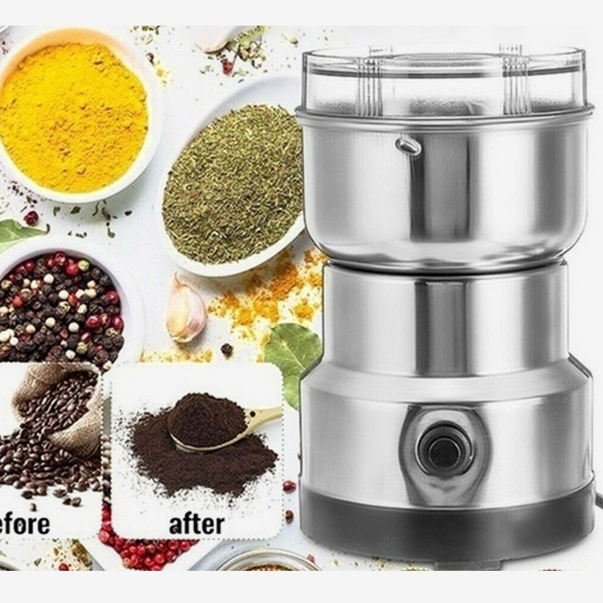 Nima Multifunction Mini Grinder Machine Household Electric Grain Grinder Durable Stainless Steel Blade Coffee Bean Nut Seeds Grinder