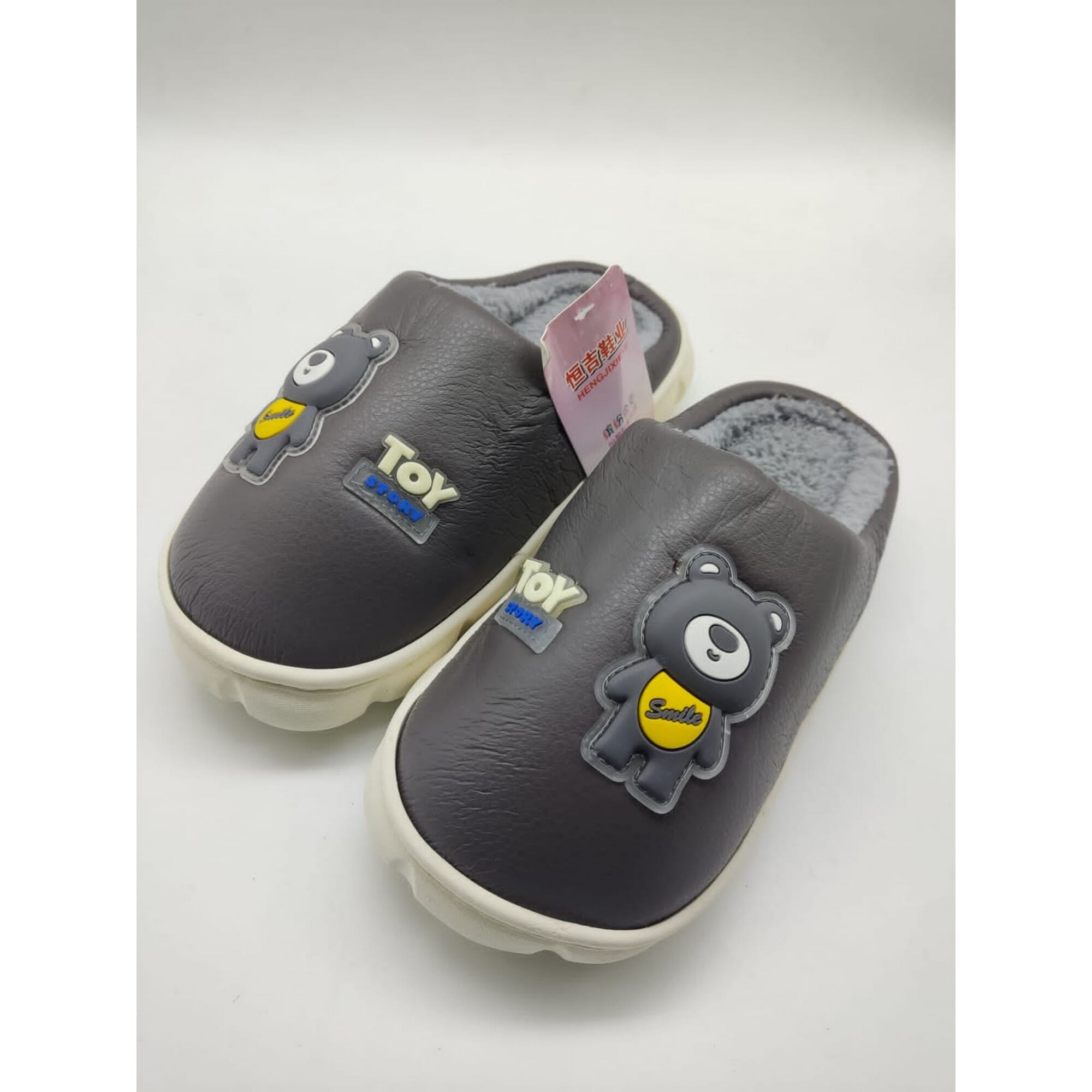 Kids Home Slippers Cute Cartoon Print Bedroom Cotton Home Shoes Indoor Thick Sole Non-slip Slippers