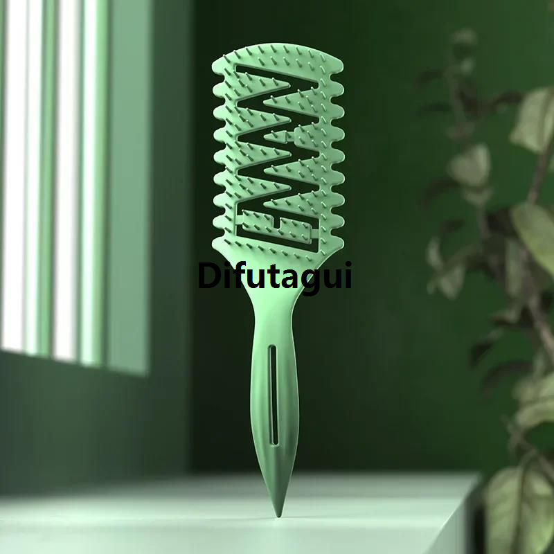 Difutagui Salon hairdresser, hairdresser, comb, massage, tangling, curling brush, New style unknotting, curling, styling, hollow hairbrush, WANMEI ladies wet tools
