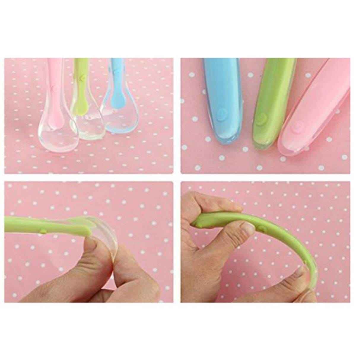 Silicone Spoon For Babies 2 piece (Color May Vary)