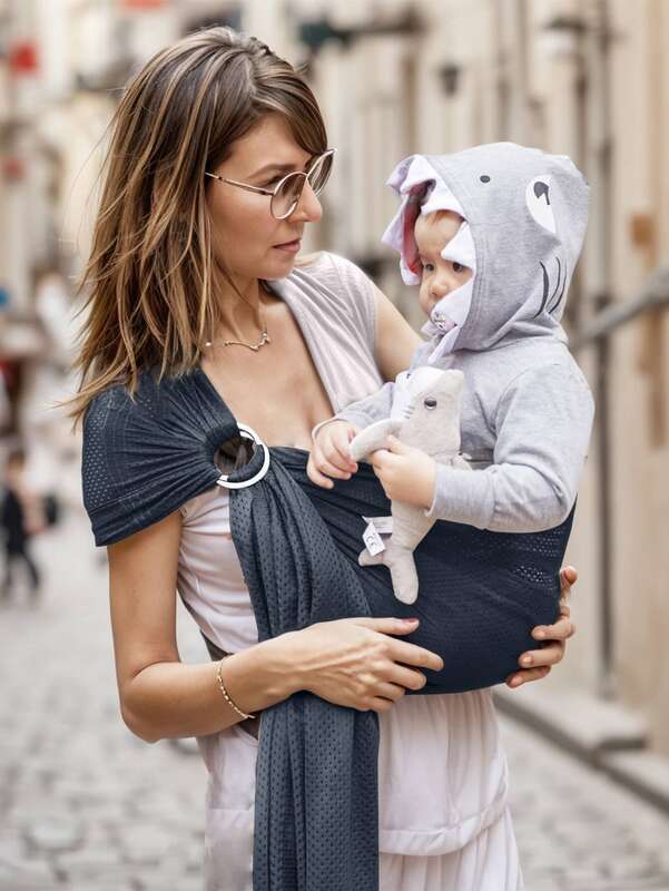 Water Ring Sling Carrier Lightweight Breathable Mesh Baby Wrap for Infant, Newborn, Kids and Toddlers
