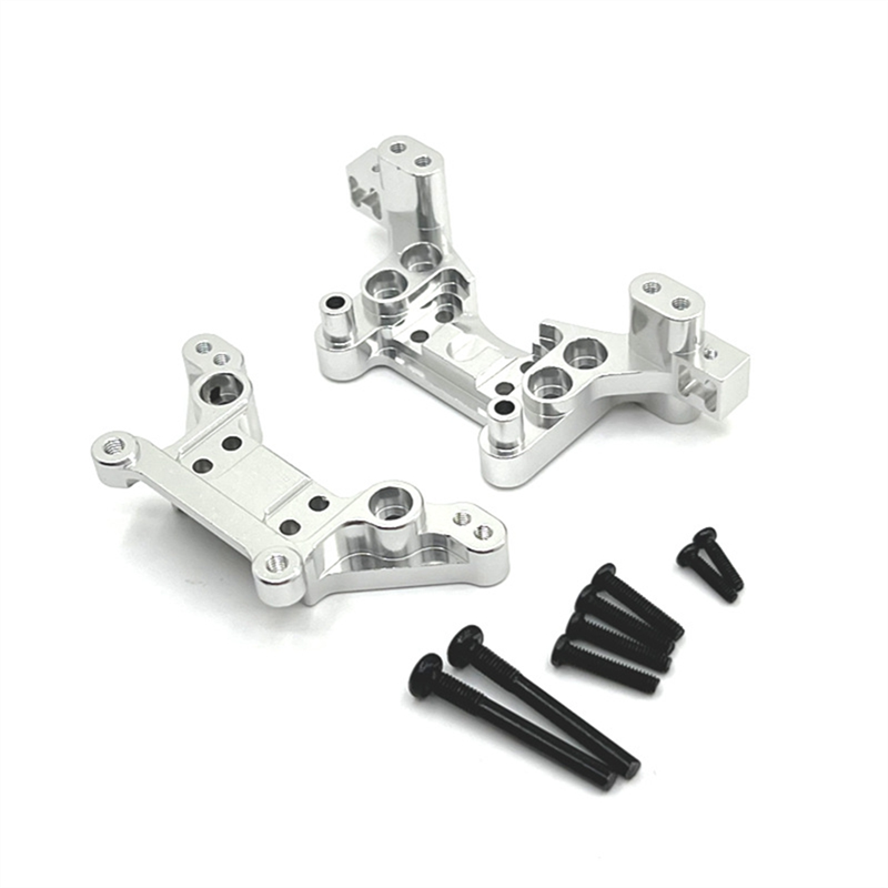 Metal Front and Rear Shock Towers for H16 16207 16208 16209 16210 1/16 RC Car Upgrade Parts Accessories Silver