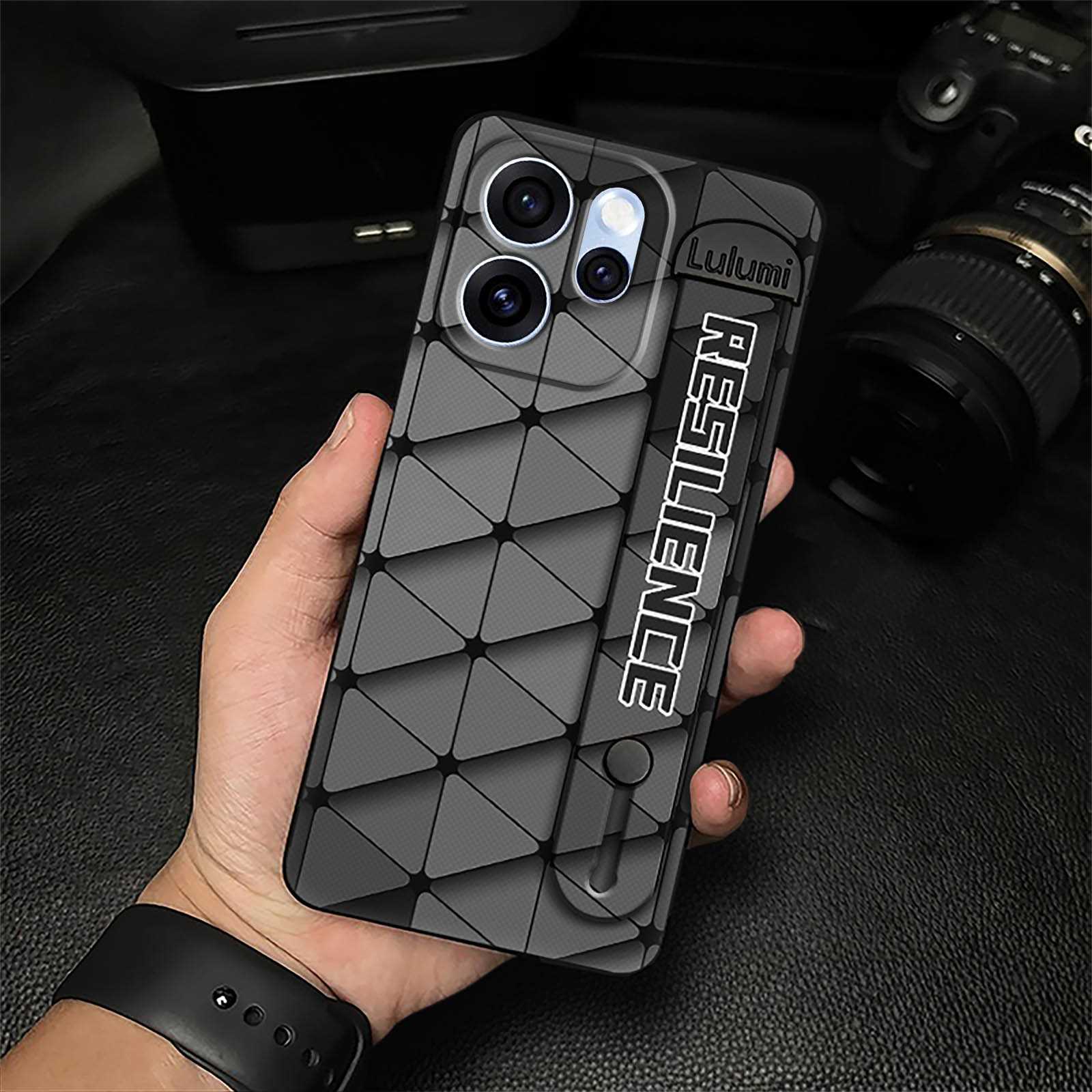 Commerce Wristband Phone Case For OPPO Realme 7 Pro Masculine Anti-dust Wrist Strap Personality Phone Holder Anti-knock