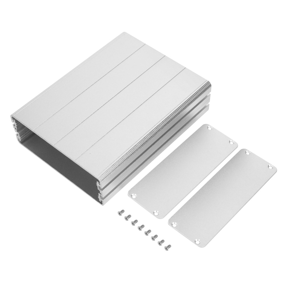 Durable 45x122x160mm Aluminum Box Aluminum Alloy Silver Electrical Box Cooling Design Aluminum Housing Shell Case