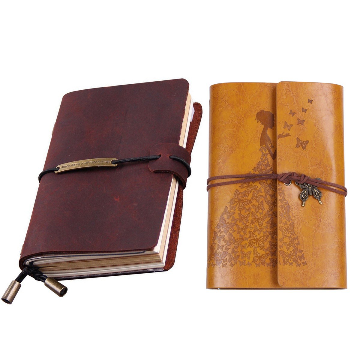 Leather Travel Journal Notebook for Men & Women 5.2 x 4 Inches - Red Wine & Refillable Notebook Journals,A6 Leather Bound Travel Diary Art Drawing Sketchbook Journals to Write In