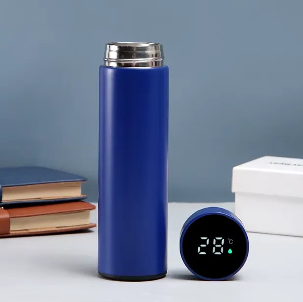 Temperature Display Vacuum Flask Stainless Steel Hot and Cold Thermos Bottle with Smart LED Digital Screen 500 ML