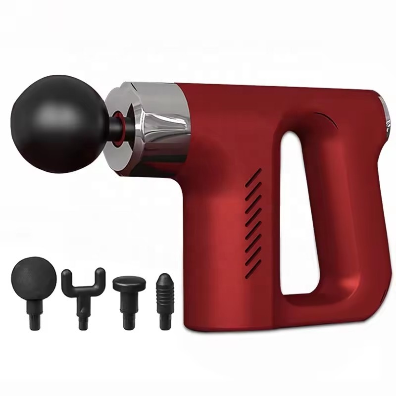KH-740 Mini Deep Tissue Massage Gun | Portable Handheld Cordless Electric Muscle Massager with 4 Heads | Professional Gym Booster for Fascia & Stress Relief