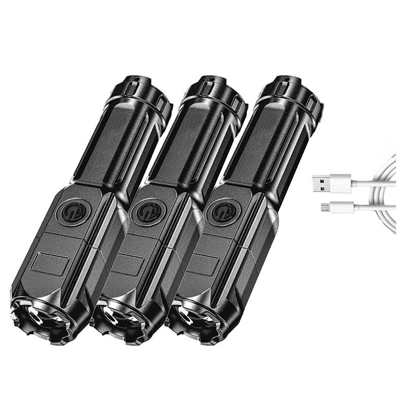 (GGBR) Peachloft Flashlight,Powerful LED Flashlight Rechargeable Zoomable Torch, High Lumens Super Bright,for Home Camping