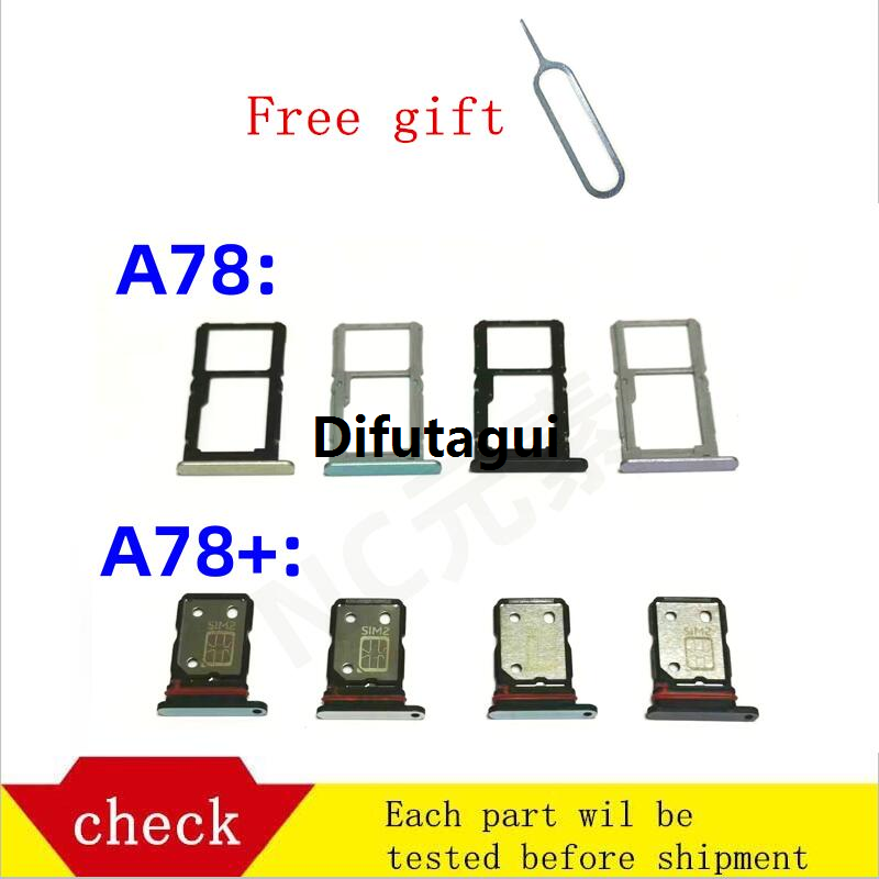 Difutagui New specials Bandeja de cartão SIM para oppo a78 a78 + cph2483, adaptador de 【2025 Version】 cartão sim e bandeja de cartão micro sd, com ferramenta livre ejetar pin