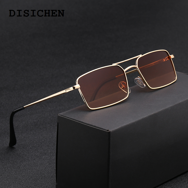 DISICHEN Original 2023 Brands Design Women Anti-Reflective Mirror Sunglasses Fashion Metal Square Glasses Classic Men Out Door Sun Glasses Uv400