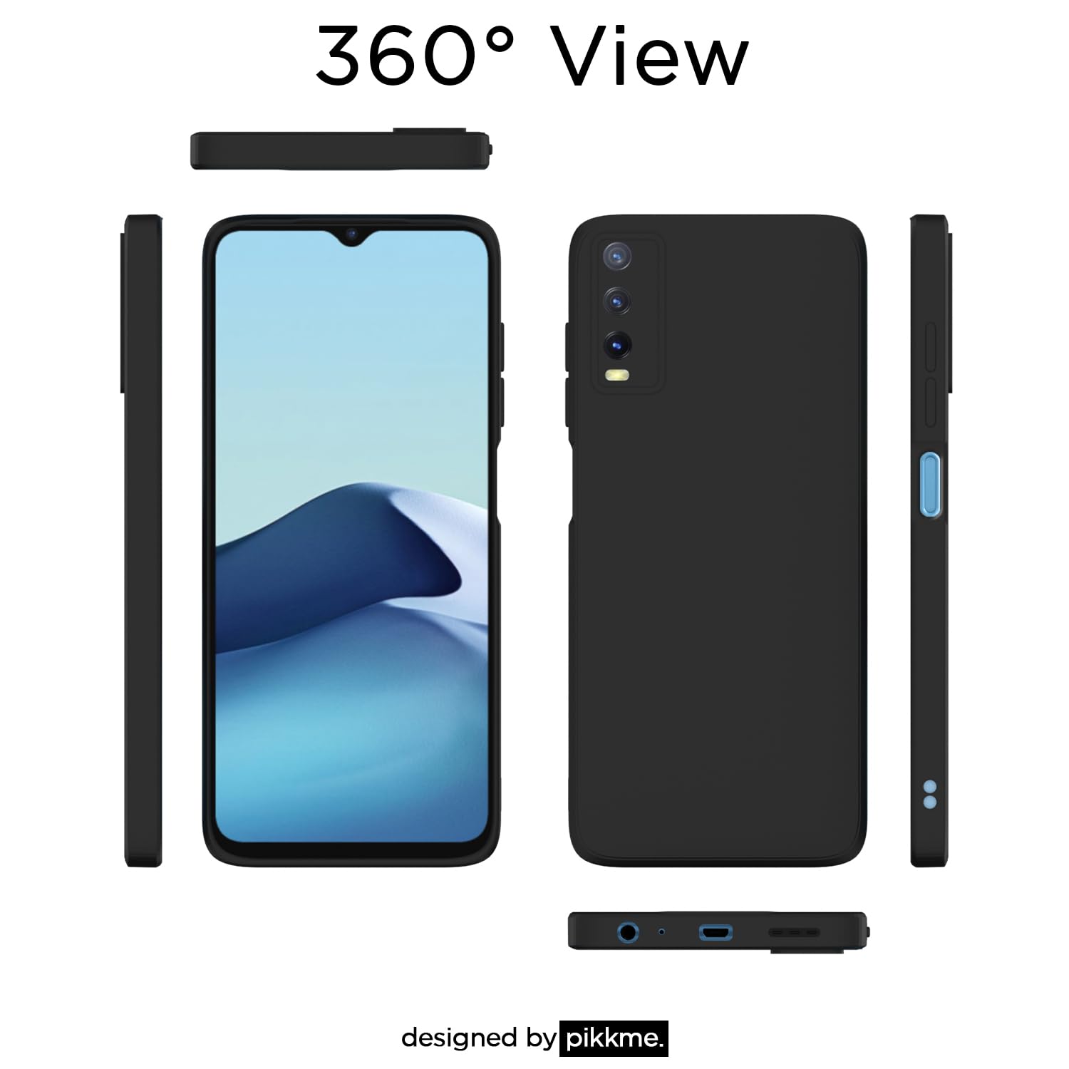Case for Vivo Y12s / Y20 / Y20i / Y20G Back Cover Soft Matte Liquid Silicone TPU | Camera Protection | Shockproof Slim Back Case for Vivo Y12s / Y20 / Y20i / Y20G (Black)