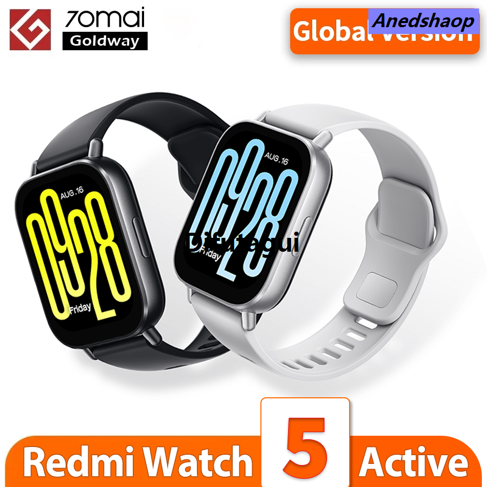 Difutagui Global Version Xiaomi Redmi Watch 5 Active Blood Oxygen 2 LCD men>men Affordable Screen Bluetooth Phone Call 18 Day Battery Fashion Smart Watch