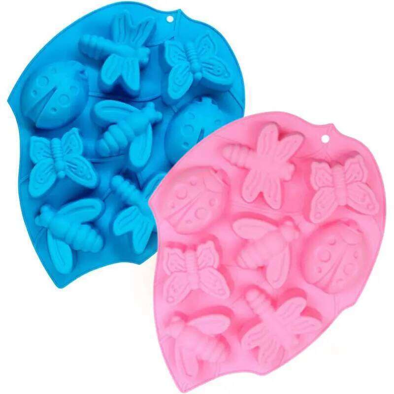 Silicone Cake Molds 8-Cavity Insect Muffin Kitchen Pan Butterfly Themed Baking Mould Dessert Pastry Tray