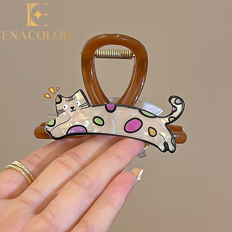 Funny Cute Cat Dog Small Animal Hair Clip Female Back of Head Half Hair Grab Clip Hair Amount Less Shark Clip Cute Hair Clip Headdress 8CM