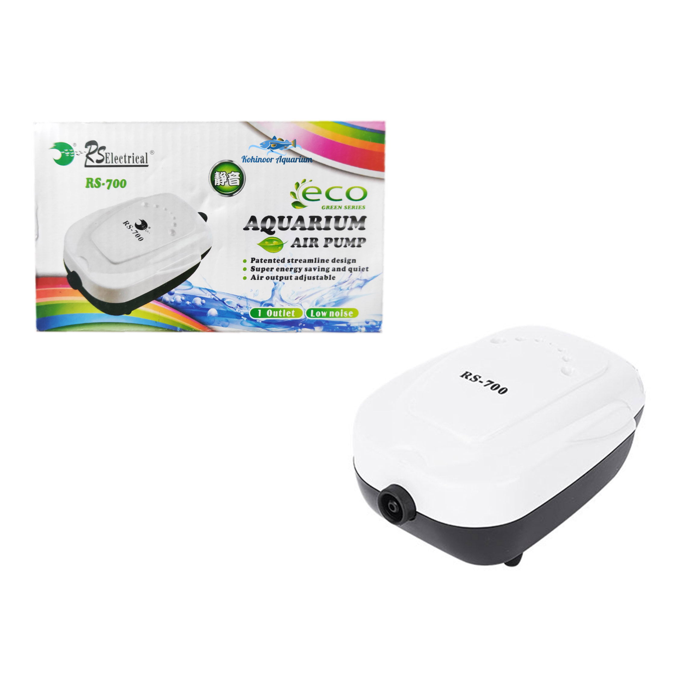 Rs Electrical 3 Watt Aquarium Silent Air Pump Single Outlet RS-700
