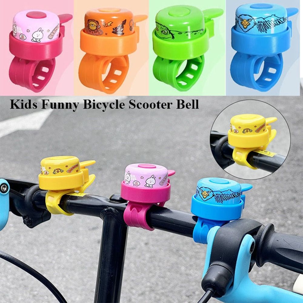 New Multi-color Kids Funny Horns 3.5*2.6cm 7 Styles Bike Cartoon Printed Bicycle Scooter Bell for Bicycle Handlebars Accessories