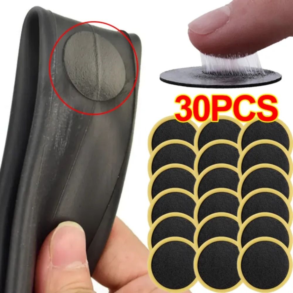 Portable Rubber Rubber Patch Piece Black Round Puncture Repairing Tools Bike Maintenance Bicycle