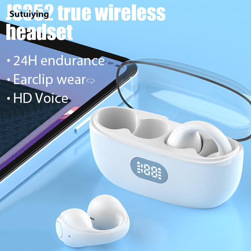 Sutuiying JS352 TWS Bluetooth 5.3 Headset Wireless Earphone With Mic Touch Hot Selling Control True Bone Conduction Bluetooth Headphone Earbuds