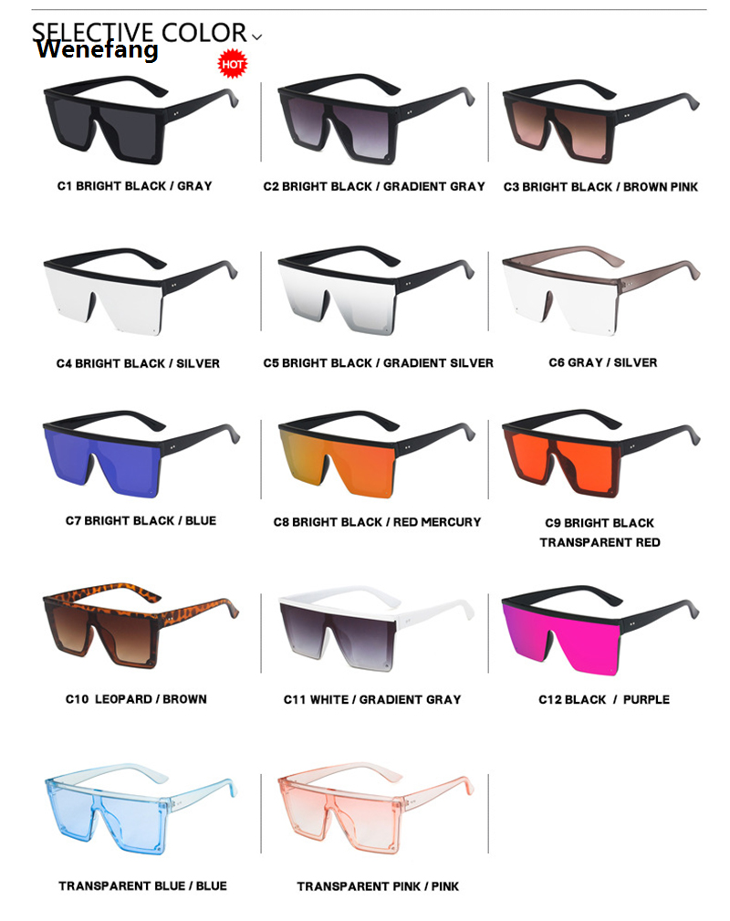 Wenefang Fashion Large Frame Sunglasses Goggles Interior Protective Gears Sunglasses Night-Vision Anti Glare Car Driving Glasses 1pcs