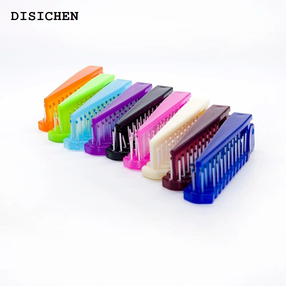 DISICHEN 2025 New 1pc Portable Travel Hair Comb Detangling Hair Brush Foldable Hair Brushes Massage Comb Anti-Static Combs