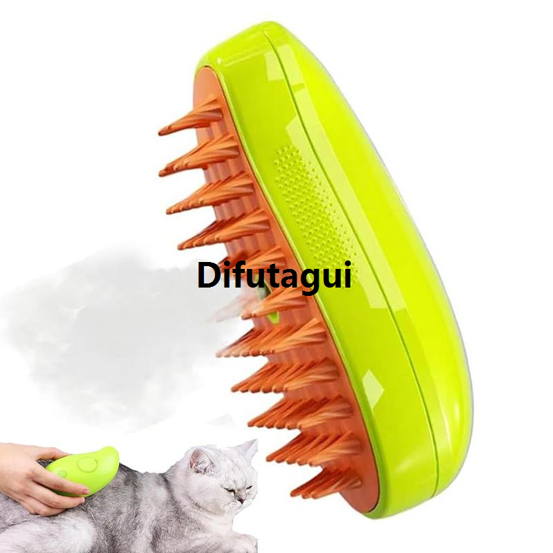 Difutagui Cat Brush for Shedding Rechargeable Steamy Pet Dematting Knot Profesional Remover Hot Steam Technology Hair Grooming Tool for Cats Dogs