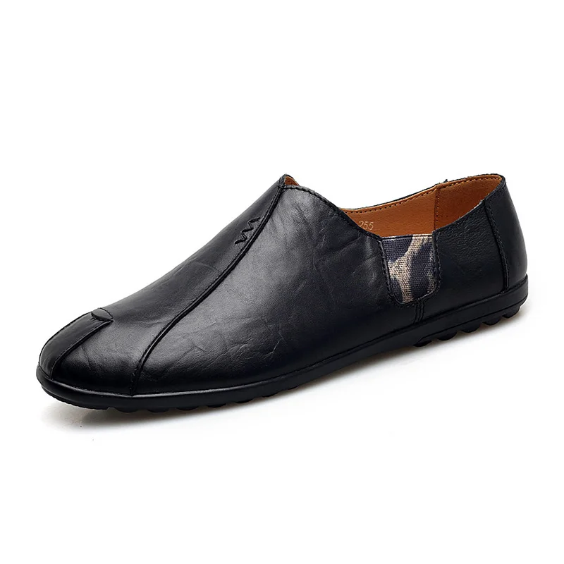 ( Black/43 ) New Men Leather Shoes Four Seasons Luxury Men 2024 Casual Footwear Comfortable Flats Dress Business Outdoor Shoes British Style Bles Online DZ-38B-17