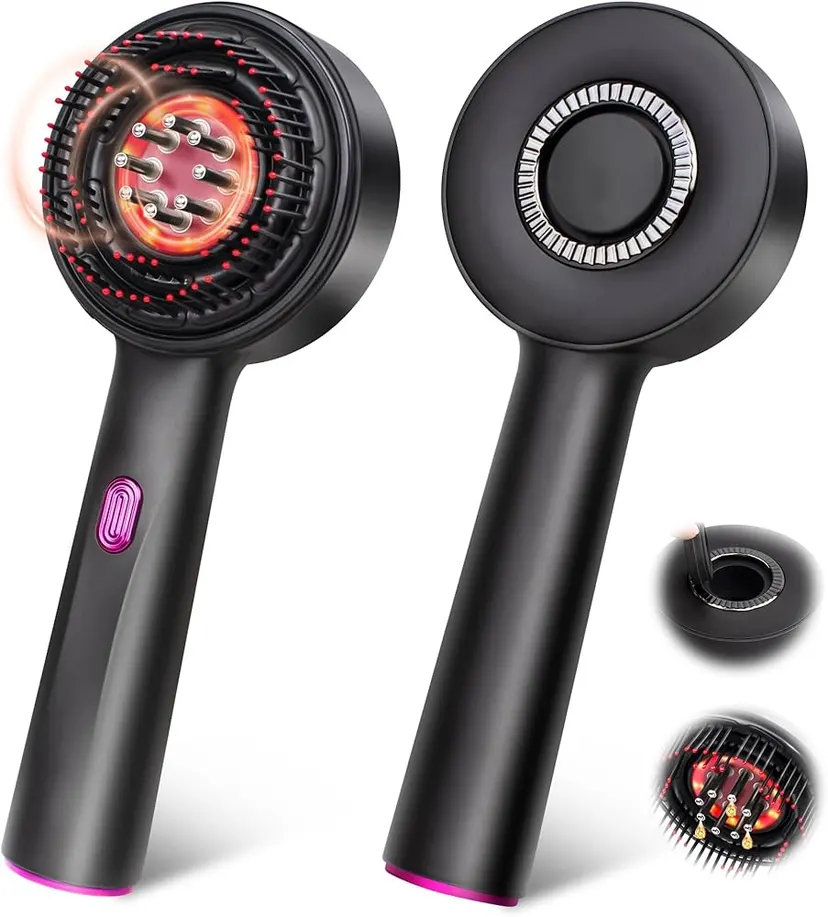 Electric Scalp Massage Brush with Hair Oil Applicator - 3-in-1 Head Massager for Deep Relaxation Massage and Scalp Care