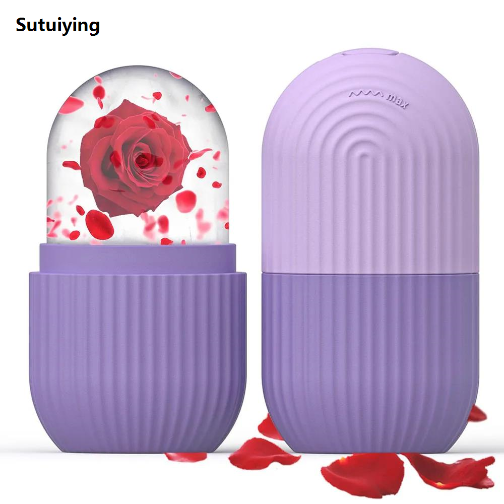 Sutuiying Silicone Ice Cube Tray Mold Face Beauty Lifting Contouring Tool Ice Fifty percent discount Cube Trays Ice Globe Ice Balls Face Massager Mould Care Tool