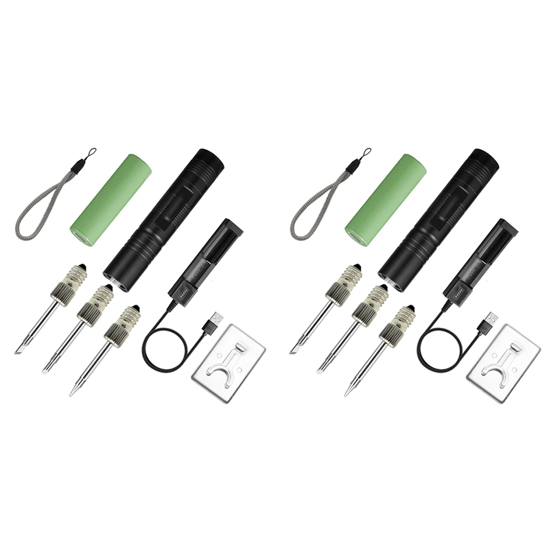 JINMY 2X New E10 Interface Battery Soldering Iron Electric USB Wireless Soldering Iron 18650 Battery Powered with LED Light