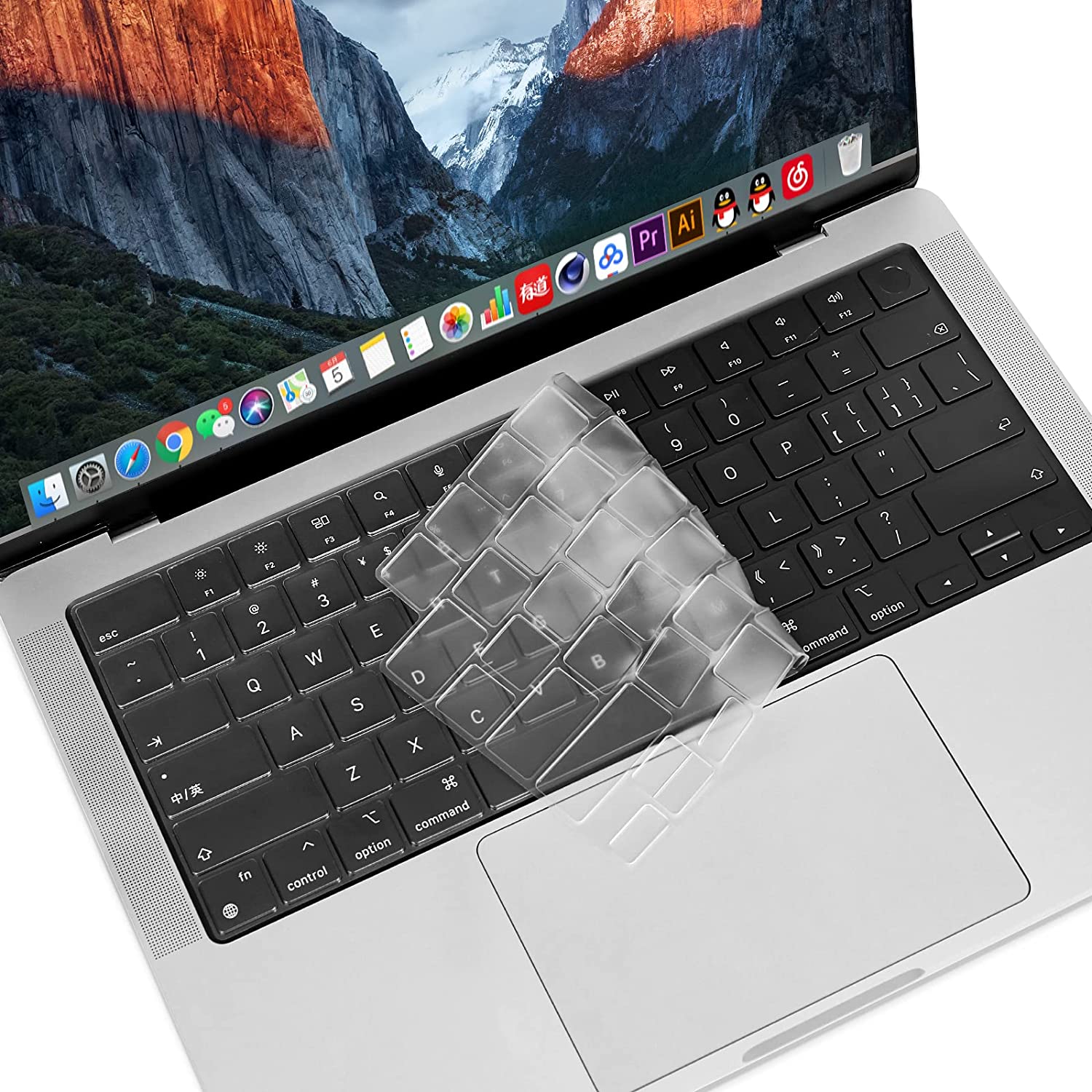 COTECi Ultra Thin TPU Keyboard Cover for with MacBook Air 13.6 inch M2 2022