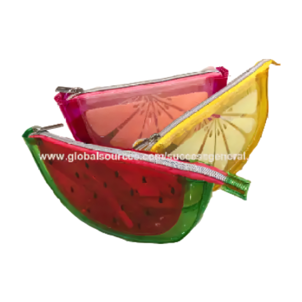 1 Piece Lemon Shape Sweet Cute Women PVC Waterproof Makeup Bag - Cosmetic Bag (9 Inch Length and 6 Inch Height)
