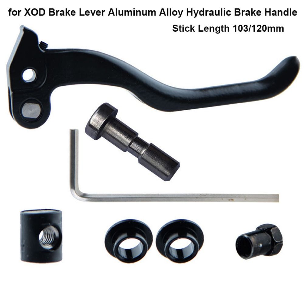 New Aluminum Alloy Hydraulic Brake Handle Metal Black Bicycle Brake Handle Stick Length 103/120mm Electric Scooter E-bike Accessories for XOD Brake Lever