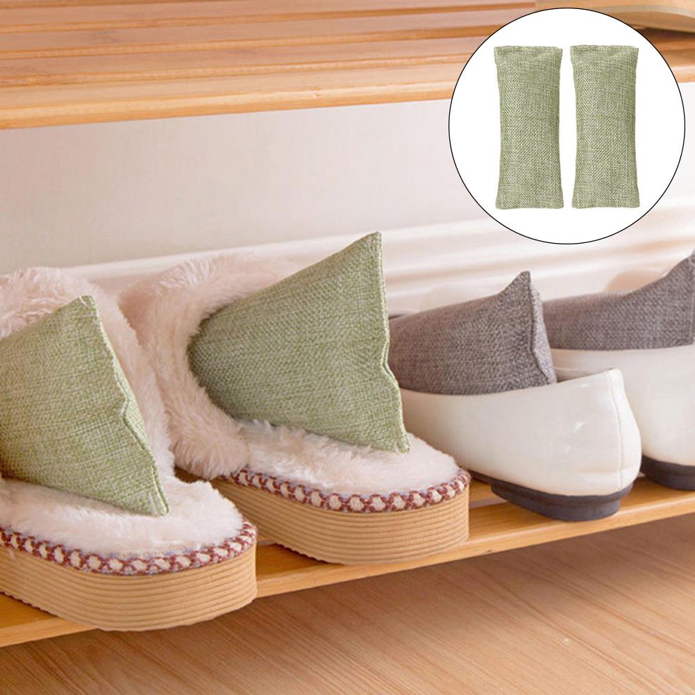 HOT 2Pcs Bamboo Charcoal Bag Odor Smelly Removing Activated Carbon Closets Shoe Deodorant Deodorizer Air Purifying Freshener