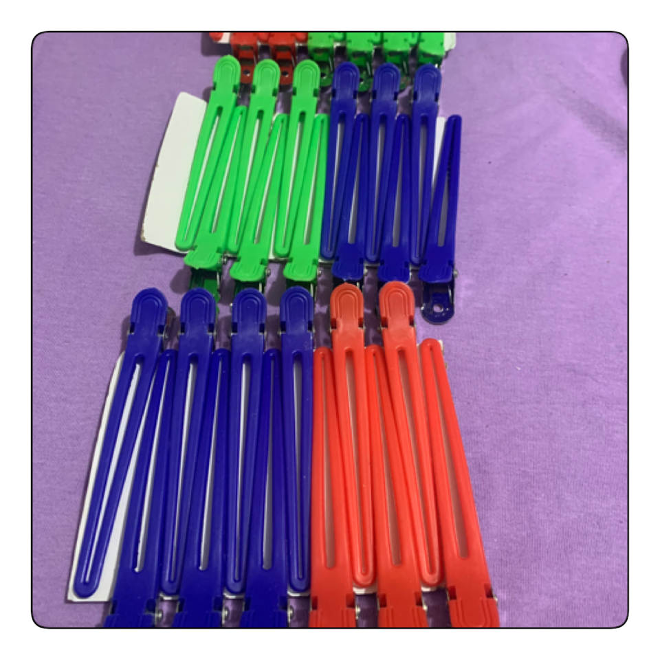 Professional Plastic Duck Bill Hair Clips, Non-Slip Multicolor Duck Teeth Bows, 6 Pack Hairdressing Salon Styling Claw Barrettes