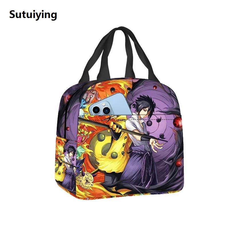 Sutuiying Hot Naruto Lunch Bag Office Worker Portable Lunch Bag Printed Creative Fashion Ice Bag Student Picnic Convenient Personalized Mochila