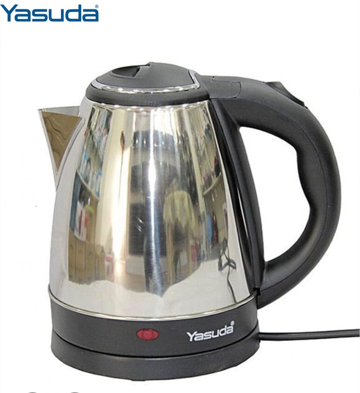 Yasuda Electric Kettle , Stainless Steel (1.8L Capacity, Black)