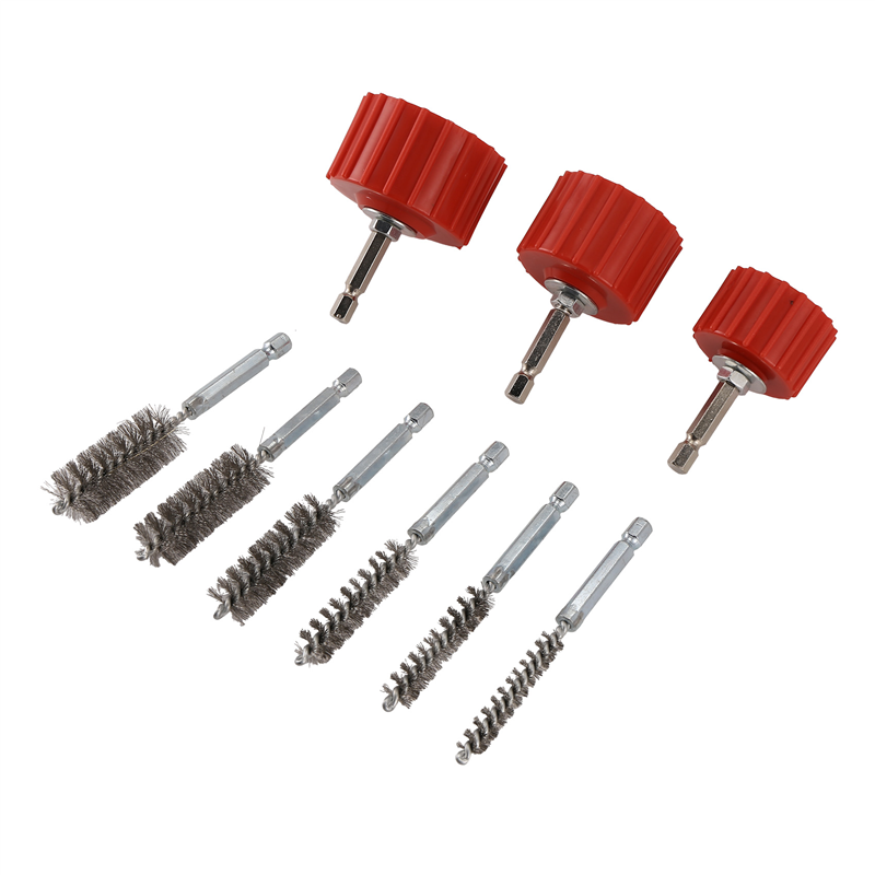 Copper Pipe Cleaner Set for Power Drill, Tube Cleaning Brush
